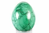 Flowery, Polished Malachite Egg - Congo #241941-1